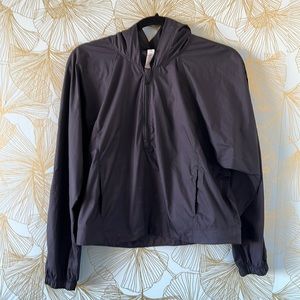 Windbreaker waterproof crop pullover hoodie jacket